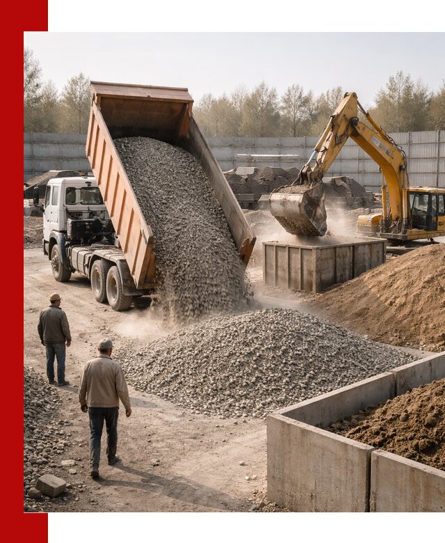 Доставка нерудных материалов с погрузкой и разгрузкой в Чапаевске