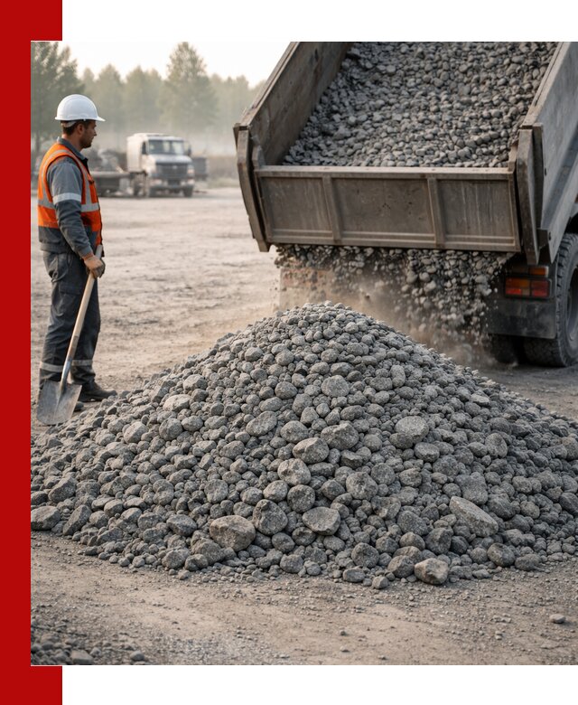 Гранитный щебень фракции 100–201 для строительства в Чапаевске