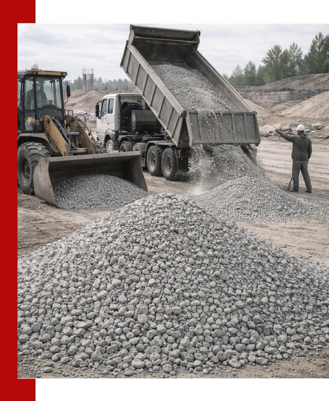 Доставка известнякового щебня фр. 5–20 в Чапаевске