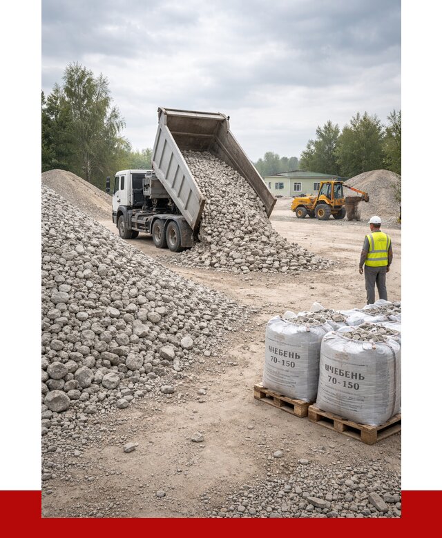 Известняковый щебень фракция 70-150 в Чапаевске от 1277 р. | ПРОНЕРУДЧпв