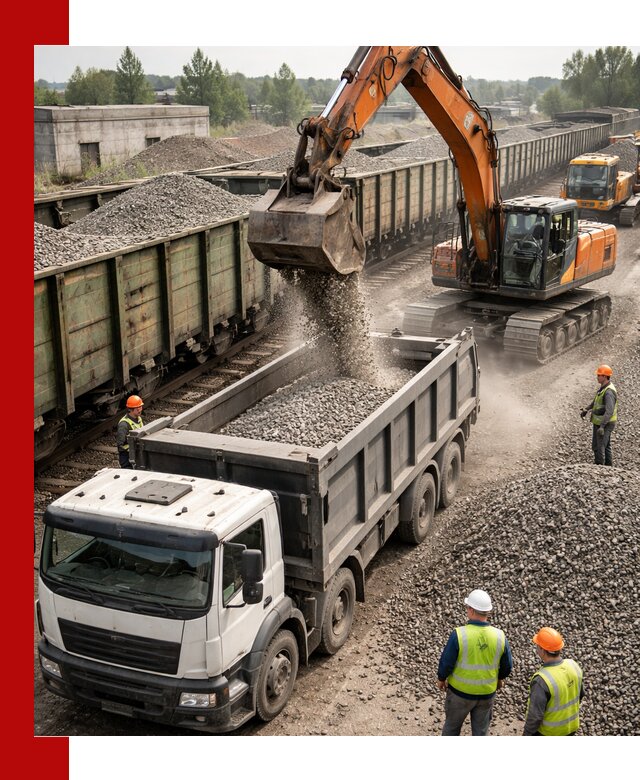 Железнодорожный щебень фракция 25–60 для поставок в Чапаевске