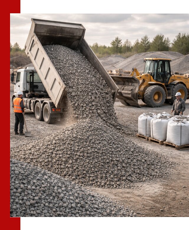 Бетонный щебень фракция 5–20 с доставкой в Чапаевске
