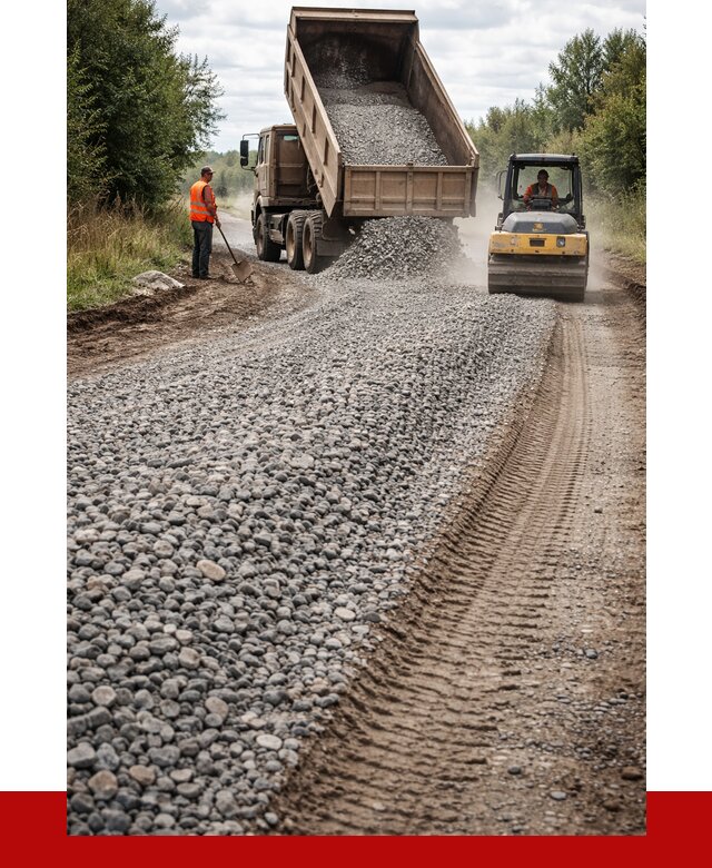 Щебень для отсыпки дороги в Чапаевске от 2758 р. ПРОНЕРУДЧпв