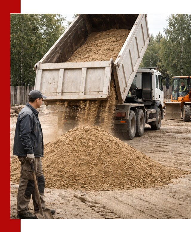Доставка и продажа песка с разгрузкой в Чапаевске