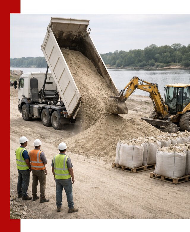 Доставка речного песка в Чапаевске самосвалами и погрузкой