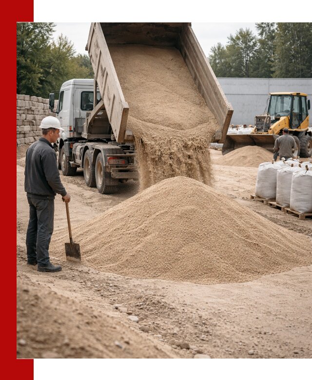 Кварцевый песок фракция 0–3 мм с доставкой в Чапаевске
