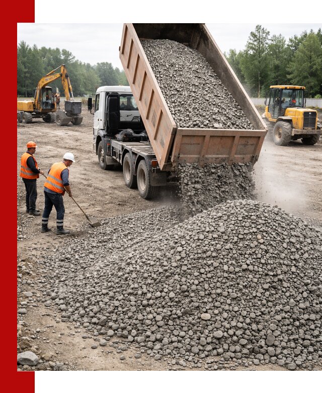 Доставка гравия фракции 40-70 в Чапаевске оптом и в розницу