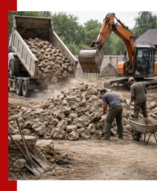 Доставка и разгрузка бутового камня в Чапаевске