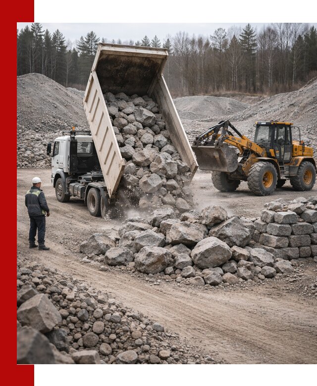 Доставка и продажа бутового гранитного камня в Чапаевске