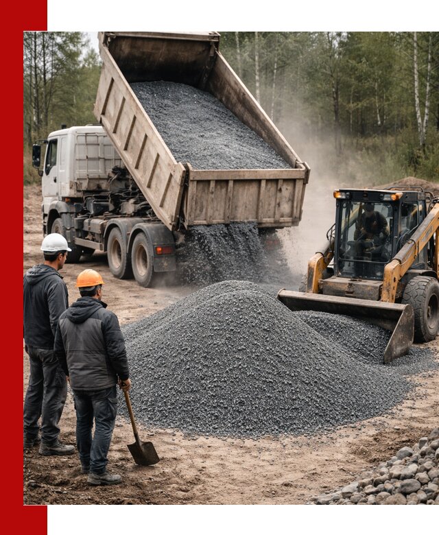 Гранитный отсев 0-5 с доставкой и разгрузкой в Чапаевске