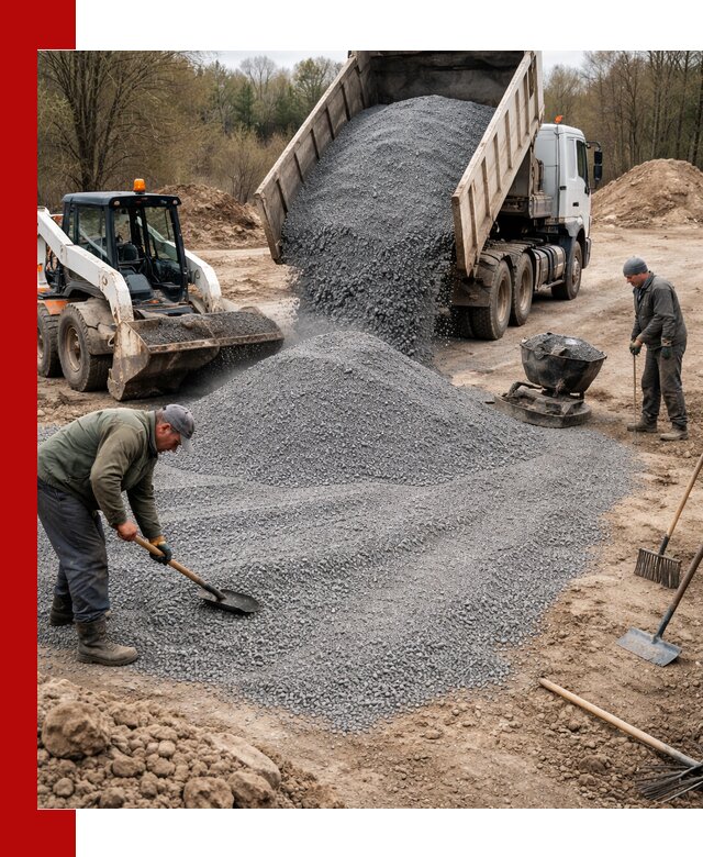 Отсев для подсыпки в Чапаевске — доставка и подсыпка на участок