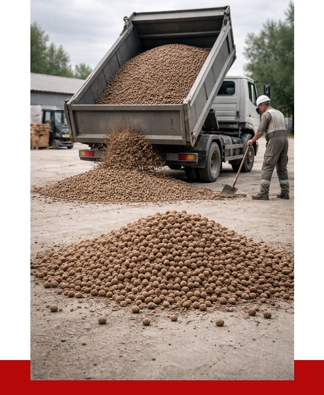 Керамзит с доставкой в Чапаевске от 4290 р. за м3 | ПРОНЕРУДЧпв