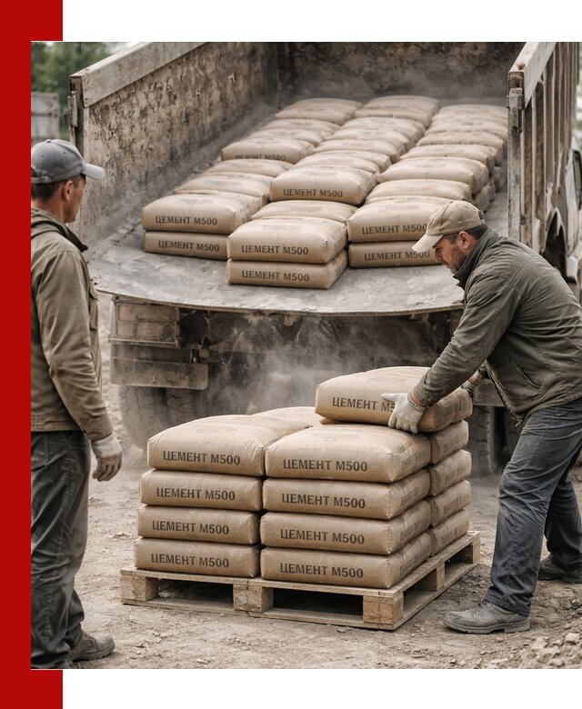Цемент М500 с доставкой самосвалом в Чапаевске