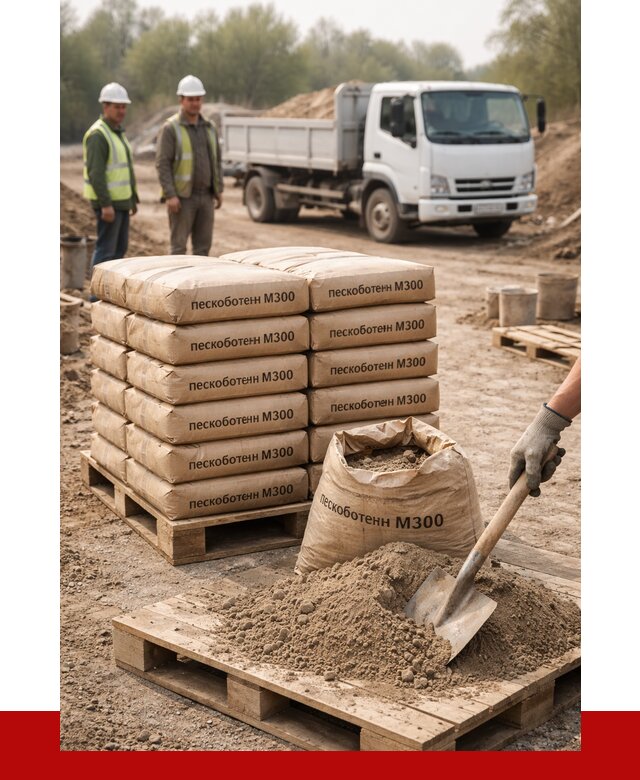 Пескобетон М300 в Чапаевске с доставкой от 4750 р. за куб | ПРОНЕРУДЧпв