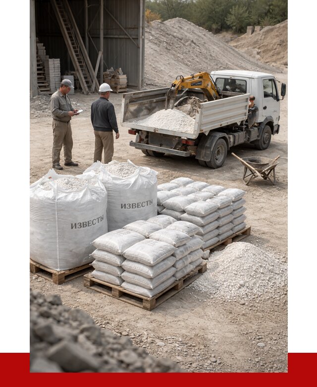 Известь строительная в Чапаевске с доставкой от 4290 р. | ПРОНЕРУДЧпв