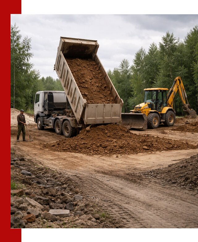 Доставка суглинка самосвалами в Чапаевске подсыпка и планировка