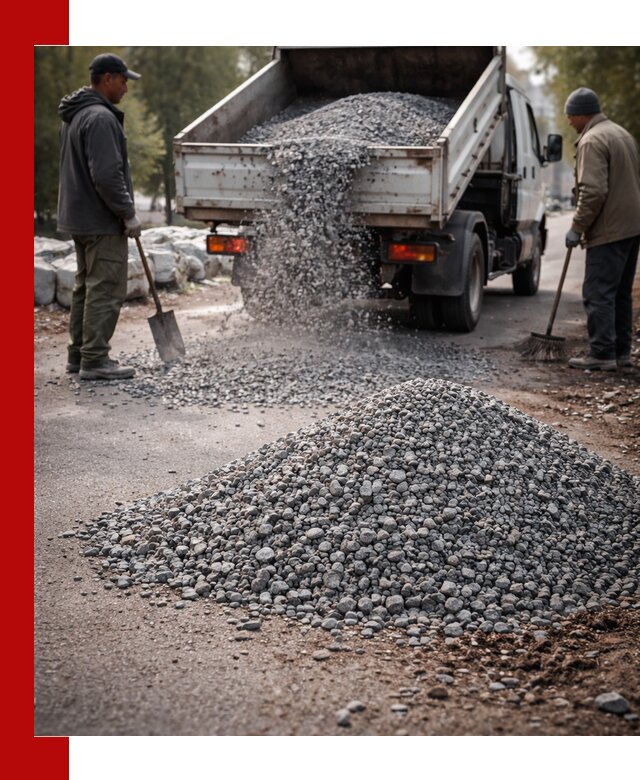 Гранитная крошка для посыпки дорог и тротуаров в Чапаевске