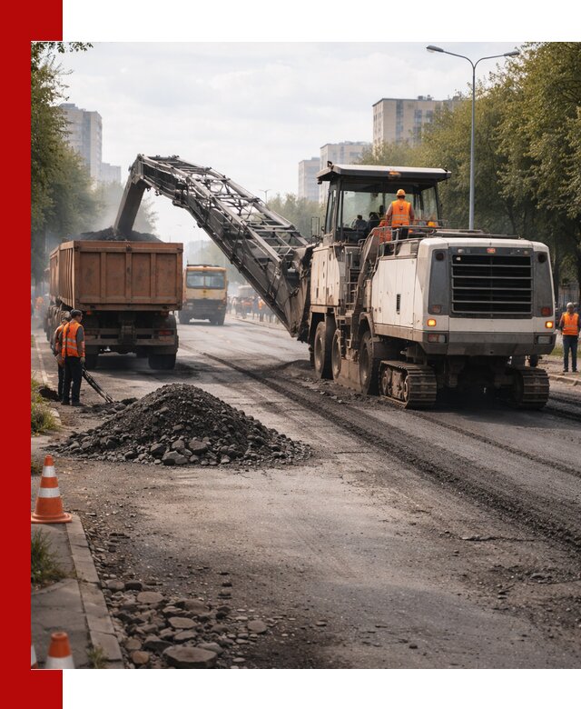 Фрезерованный асфальт в Чапаевске — удаление и вывоз старого покрытия