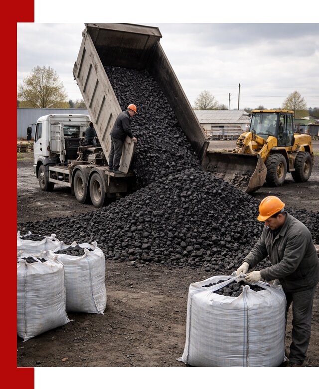 Доставка каменного угля в Чапаевске оптом и в розницу