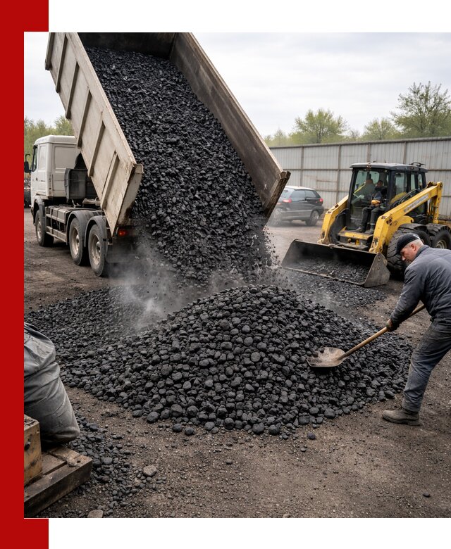 Доставка угля орех в Чапаевске оптом и в розницу