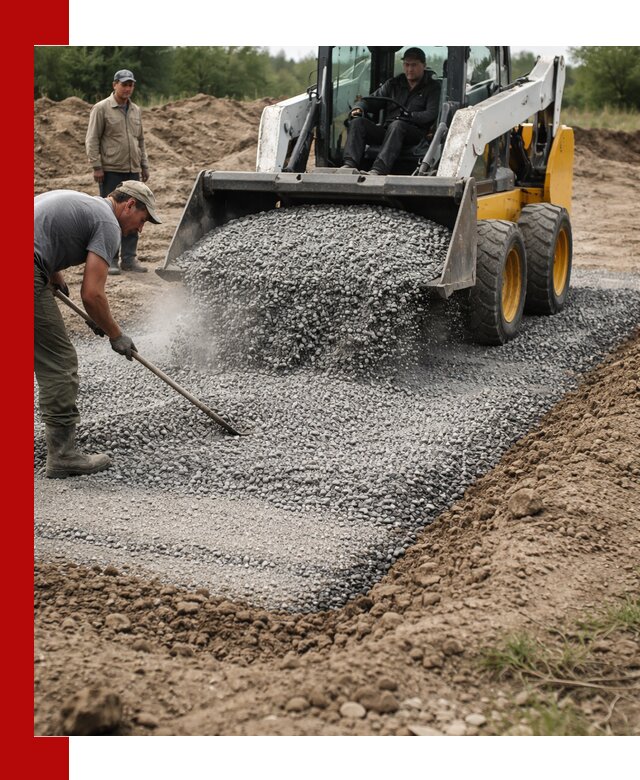 Устройство щебеночной подушки в Чапаевске для дорог и фундаментов